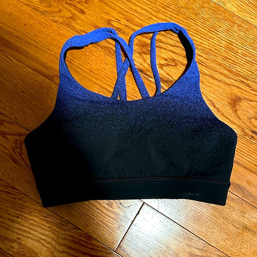 Lululemon Athletica Blue and Black Sports Bra
